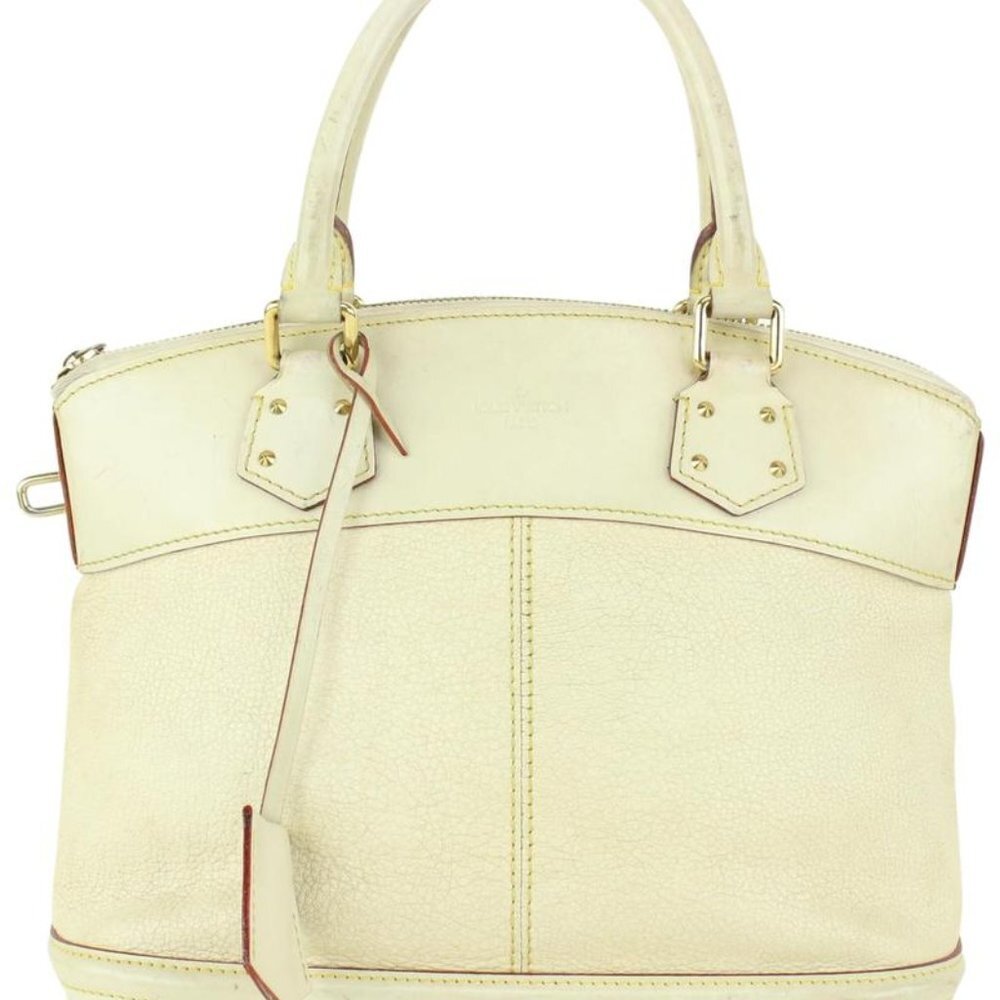 Louis Vuitton Ivory Suhali Leather Lockit PM Dome